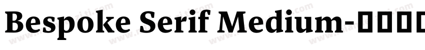 Bespoke Serif Medium字体转换